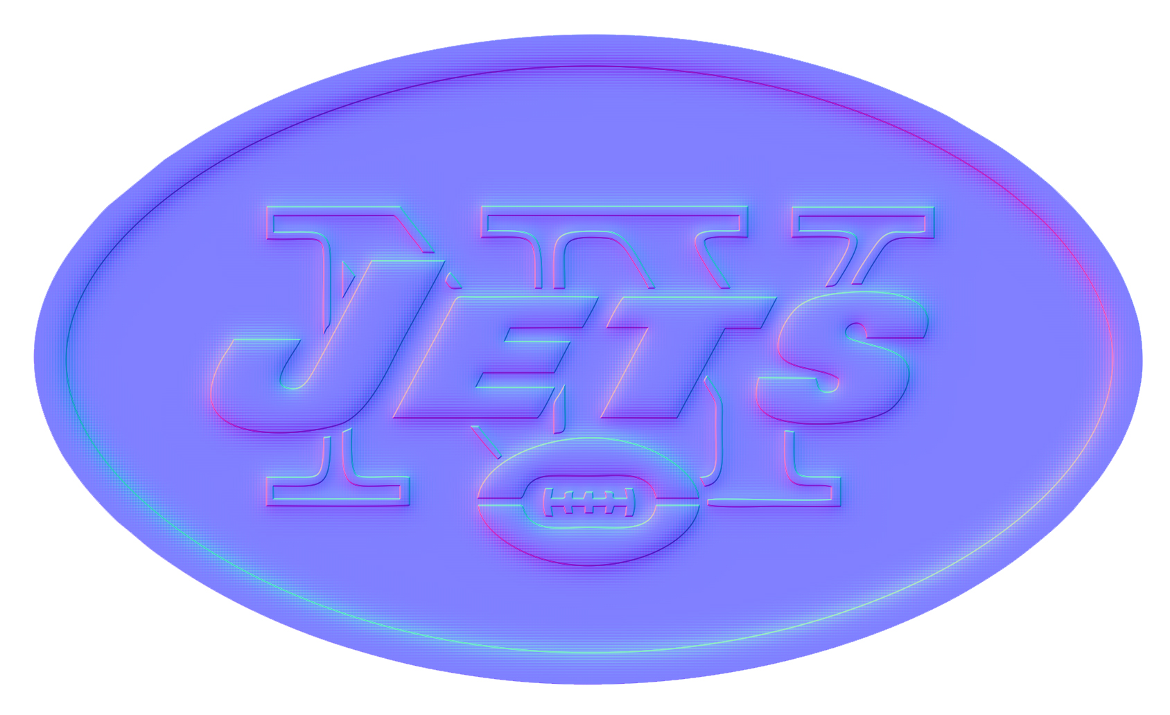 Mew York Jets Colorful Embossed Logo vinyl decal